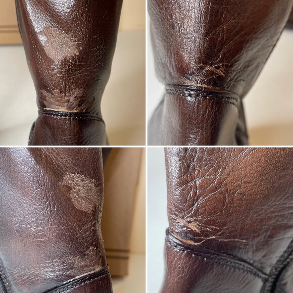 BED STU Manchester Heavily Distressed Tall Leather Riding Boots BEDSTU Size 8.5 - Picture 7 of 16